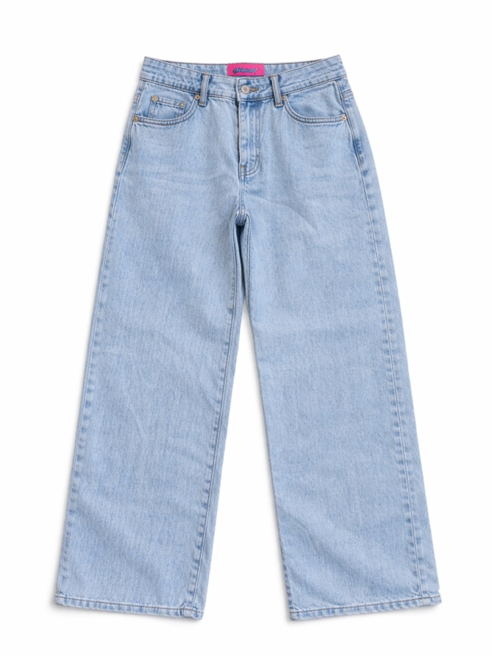 Edikted Light Blue low-Rise Raelynn Wide Leg Jeans
